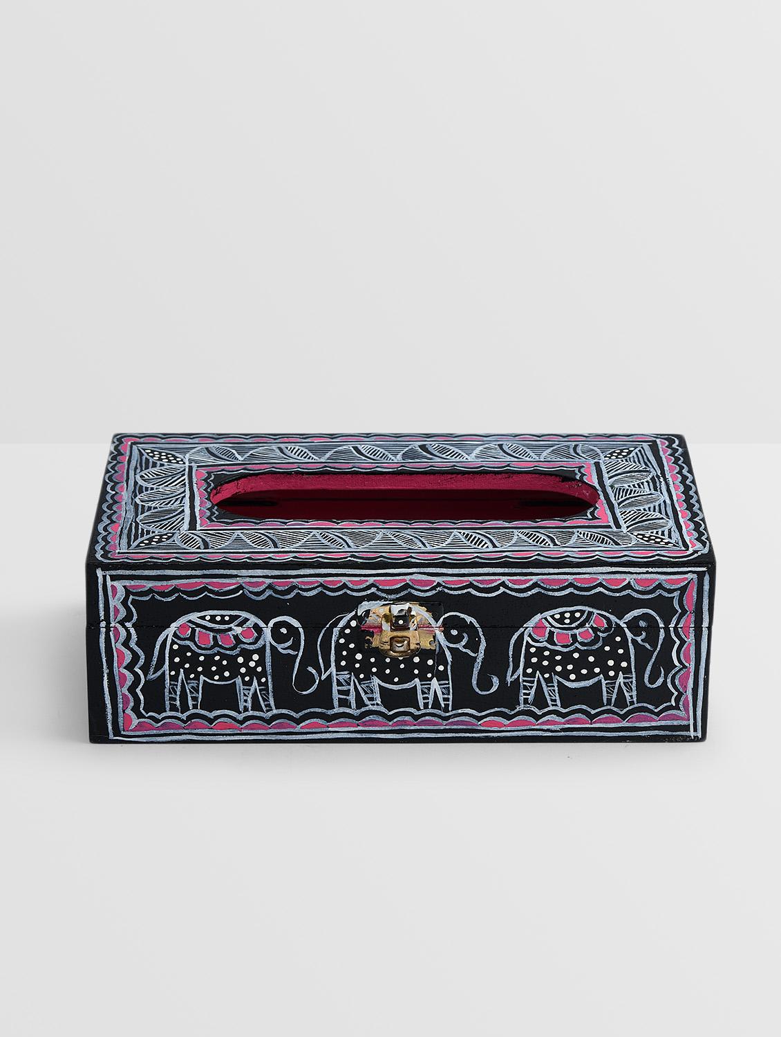 multicolored wooden painted tissue box - 9559723 - Zoom Image - 4