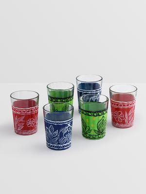 multicolored painted tea glass (set of 6) - 9559729 - Standard Image - 2