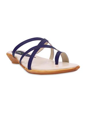navy blue faux leather slip-ons - 9566263 - Standard Image - 3
