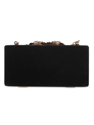 black velvet embellished clutch - 9566699 - Standard Image - 2