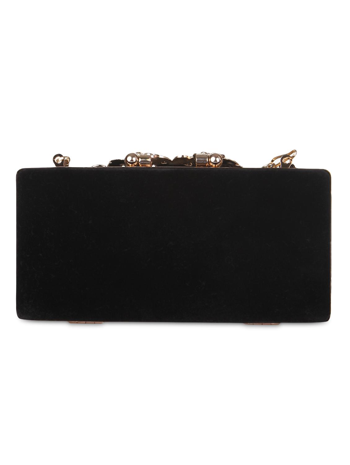 black velvet embellished clutch - 9566699 - Zoom Image - 2