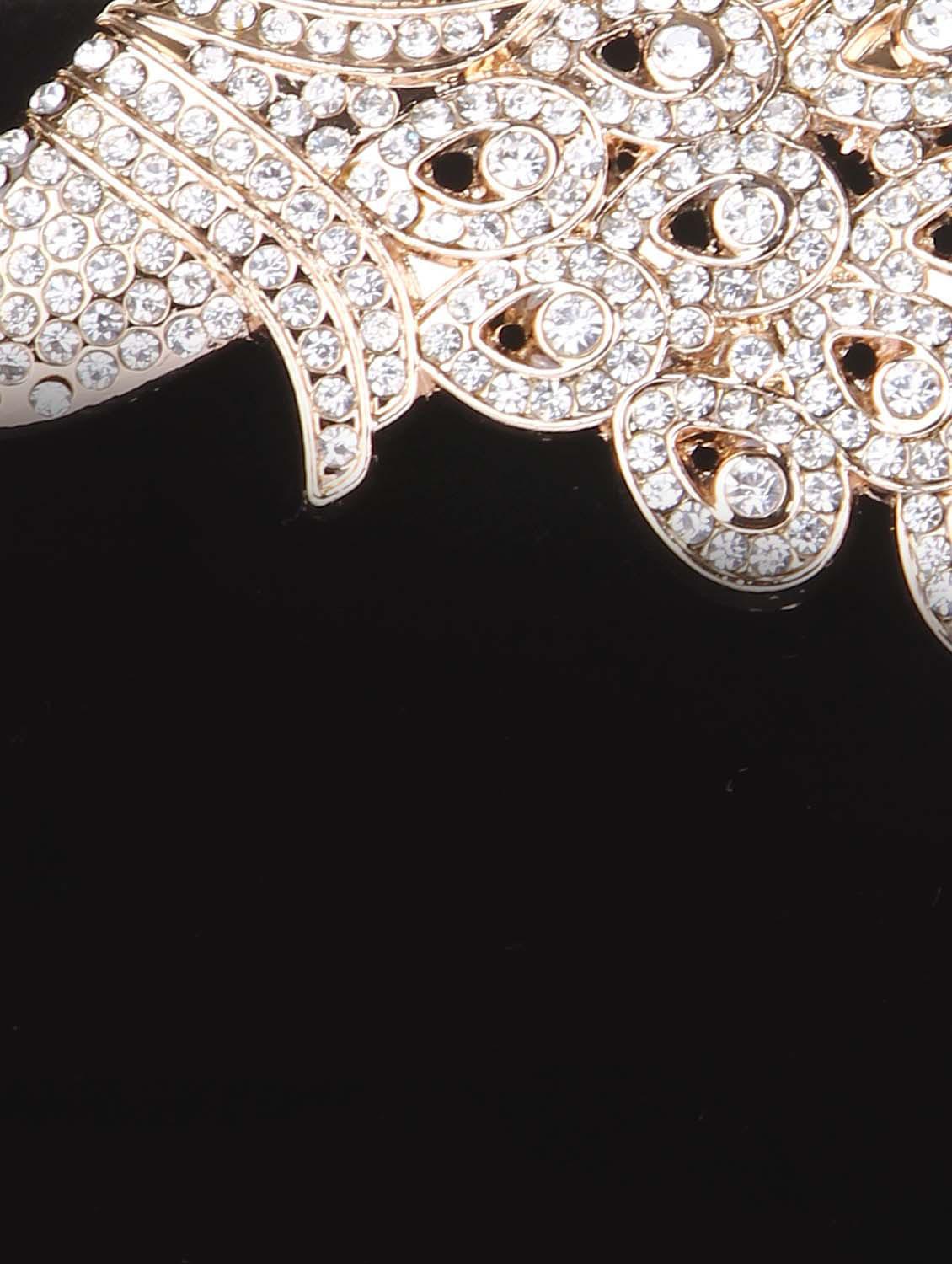 black velvet embellished clutch - 9566699 - Zoom Image - 4