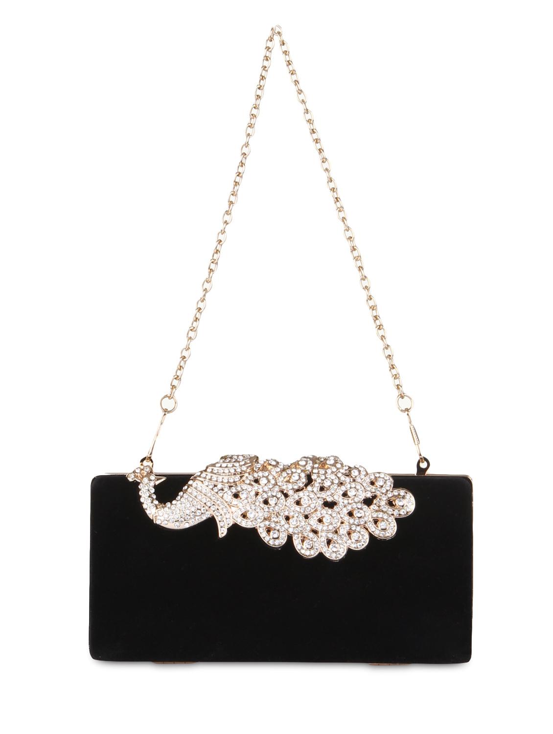 black velvet embellished clutch - 9566699 - Zoom Image - 6