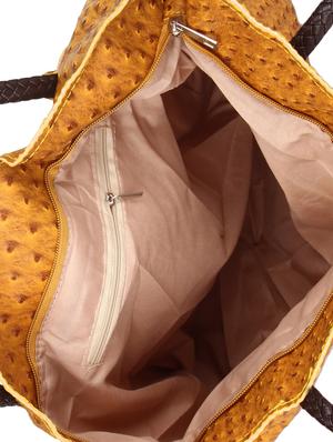 yellow faux leather tote bag - 9566716 - Standard Image - 3