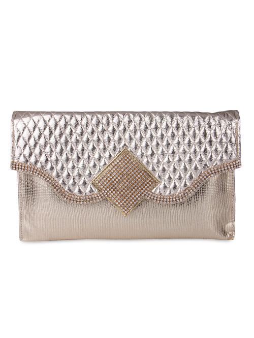 gold embellished sling clutch - 9566797 - Standard Image - 1