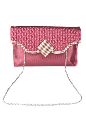 red faux leather embellished sling clutch - 9566799 - Standard Image - 6