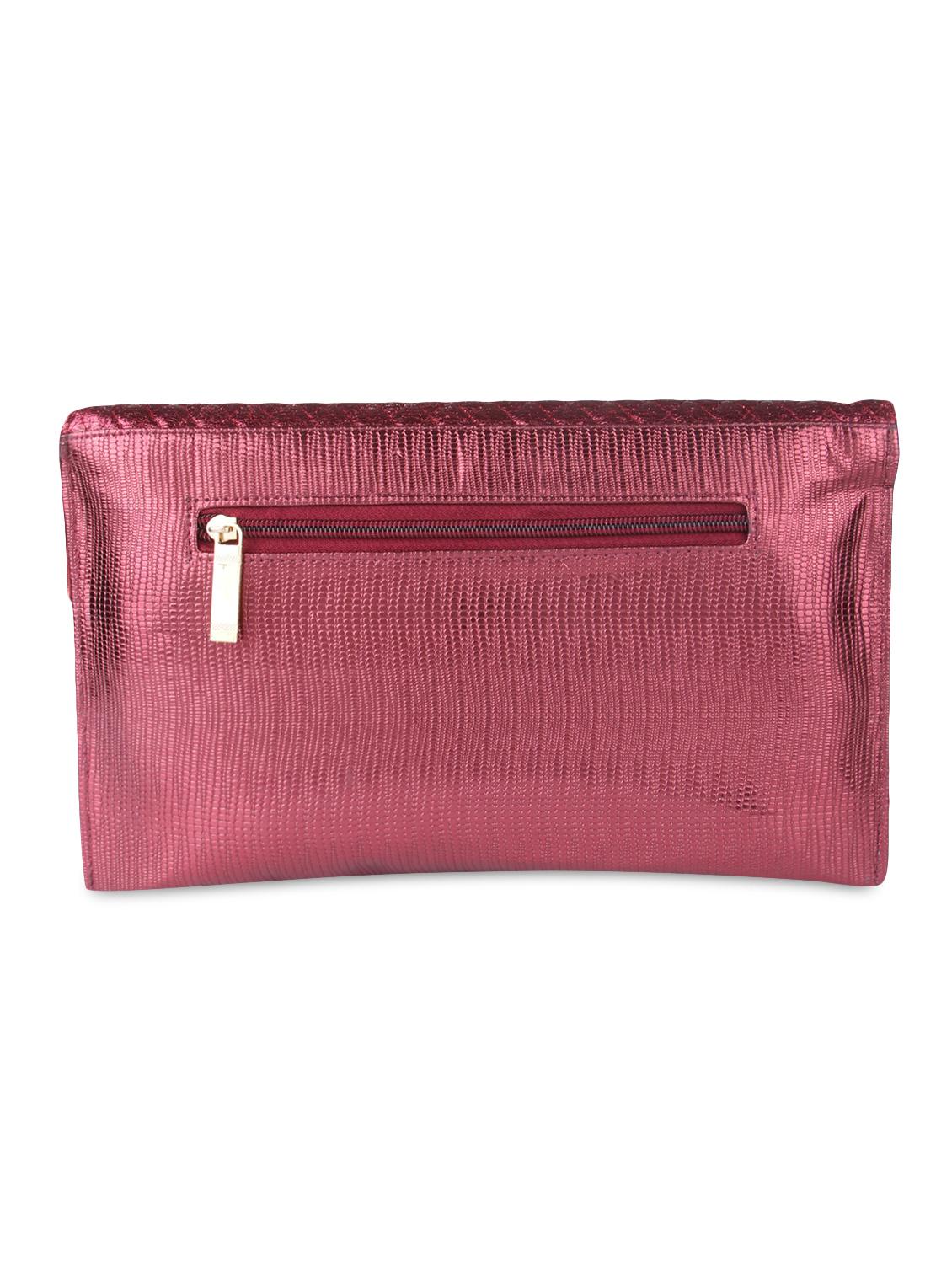 red faux leather embellished sling clutch - 9566799 - Zoom Image - 2
