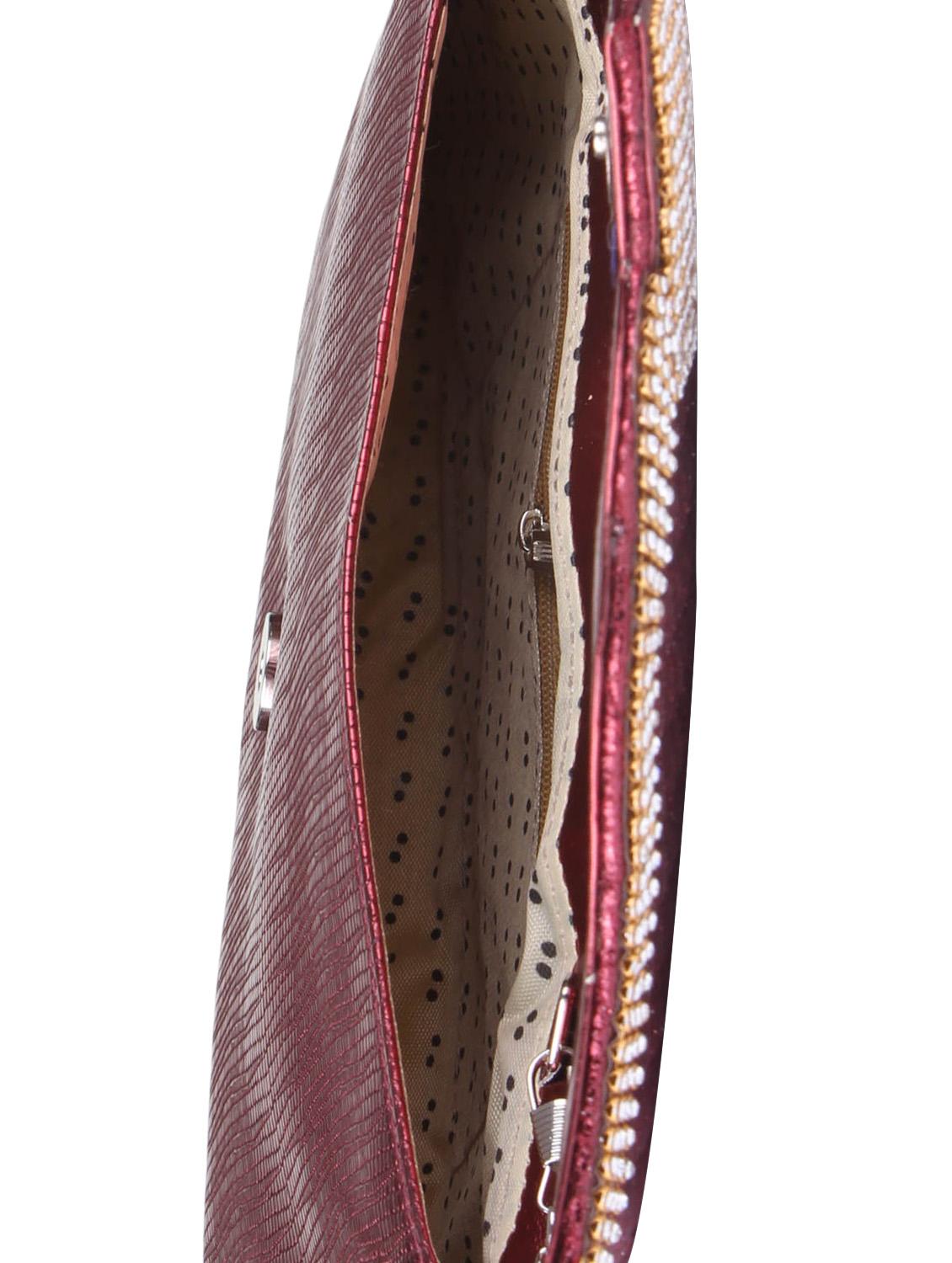 red faux leather embellished sling clutch - 9566799 - Zoom Image - 3