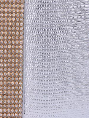 silver silk embellished clutch - 9566806 - Standard Image - 4
