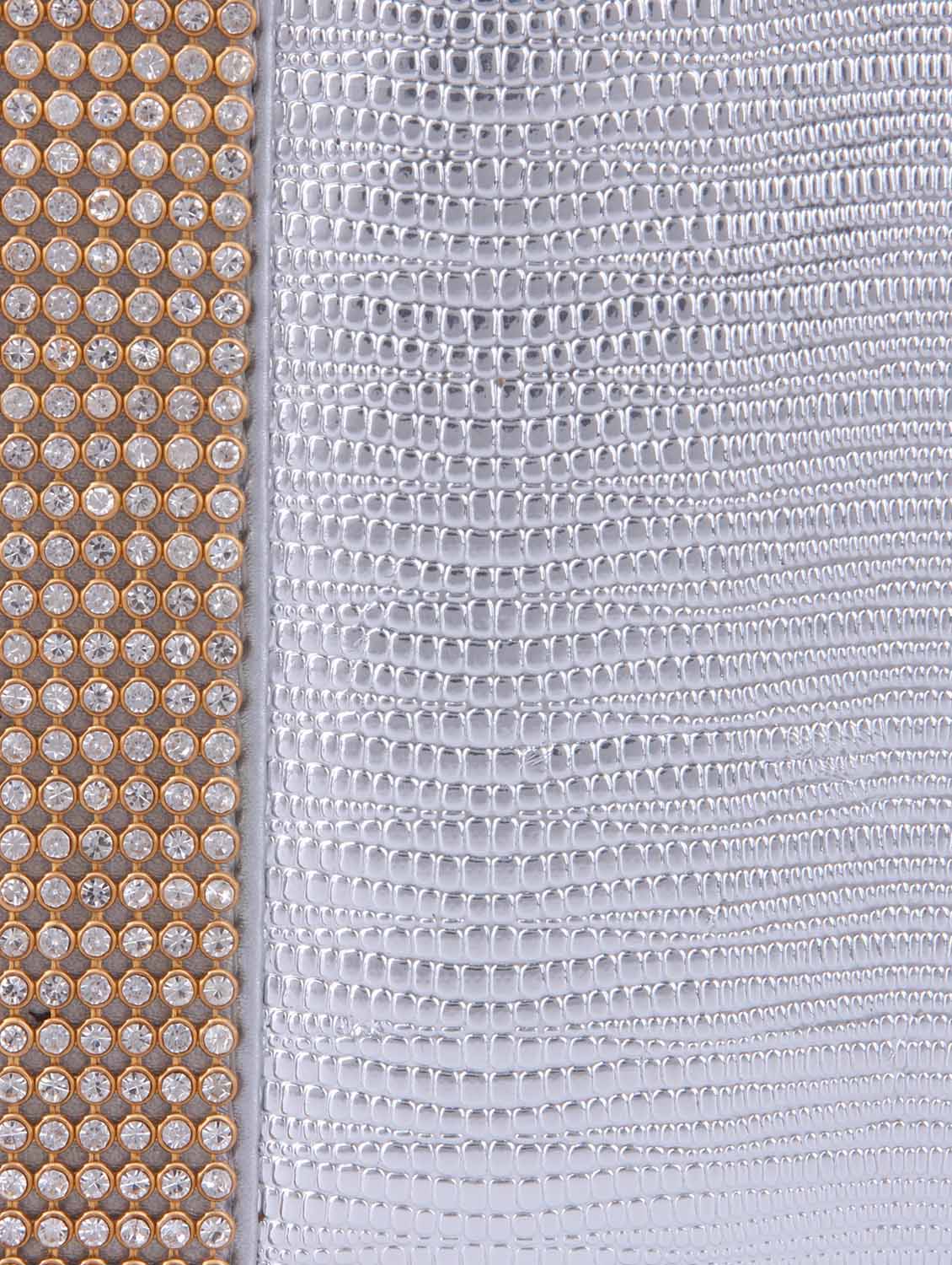 silver silk embellished clutch - 9566806 - Zoom Image - 4