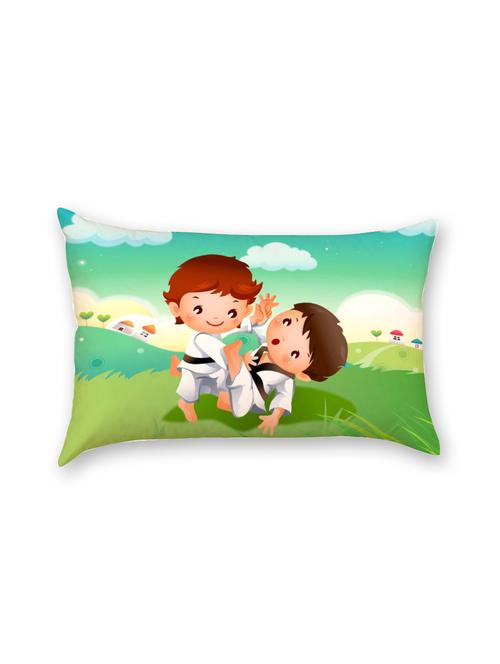 multicolor poly silk pillow - 9570297 - Standard Image - 1