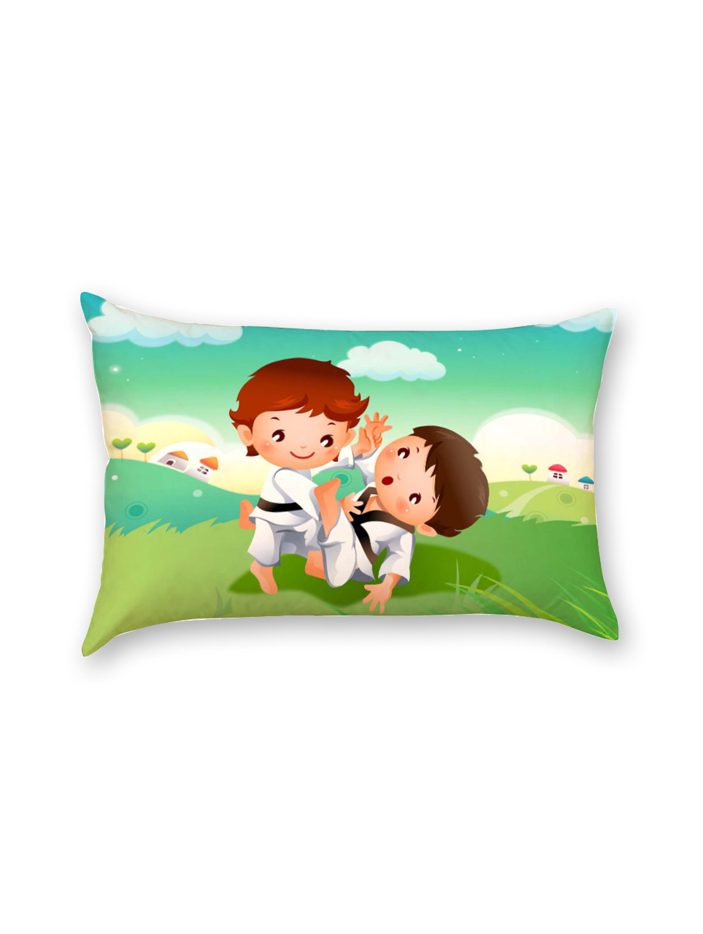 multicolor poly silk pillow - 9570297 - Zoom Image - 1