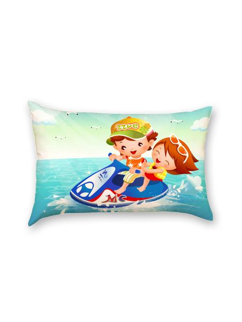 multicolor poly silk pillow - 9570299 - Standard Image - 1