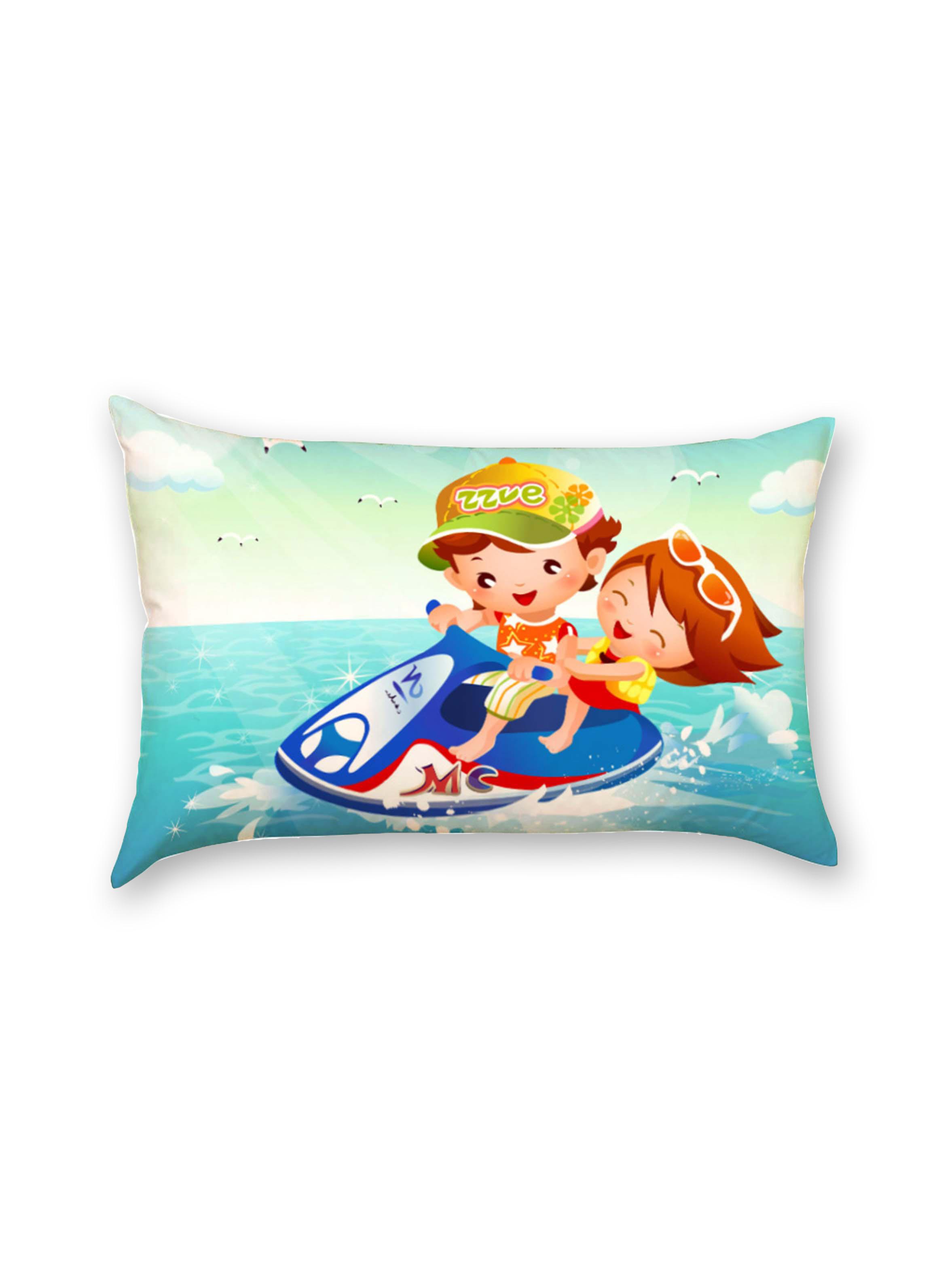multicolor poly silk pillow - 9570299 - Zoom Image - 1