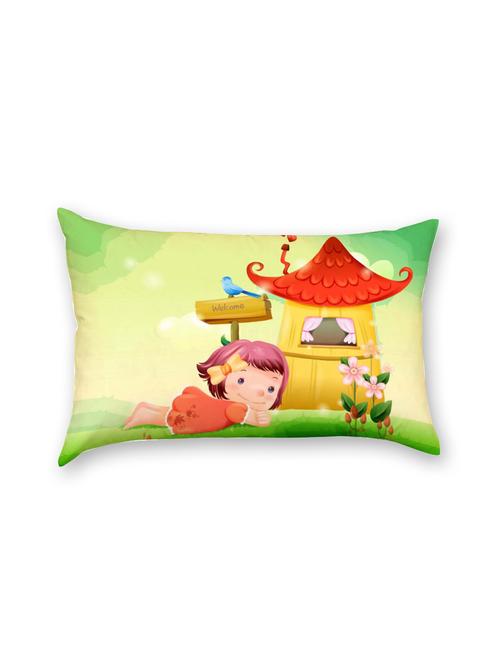 multicolor poly silk pillow - 9570322 - Standard Image - 1