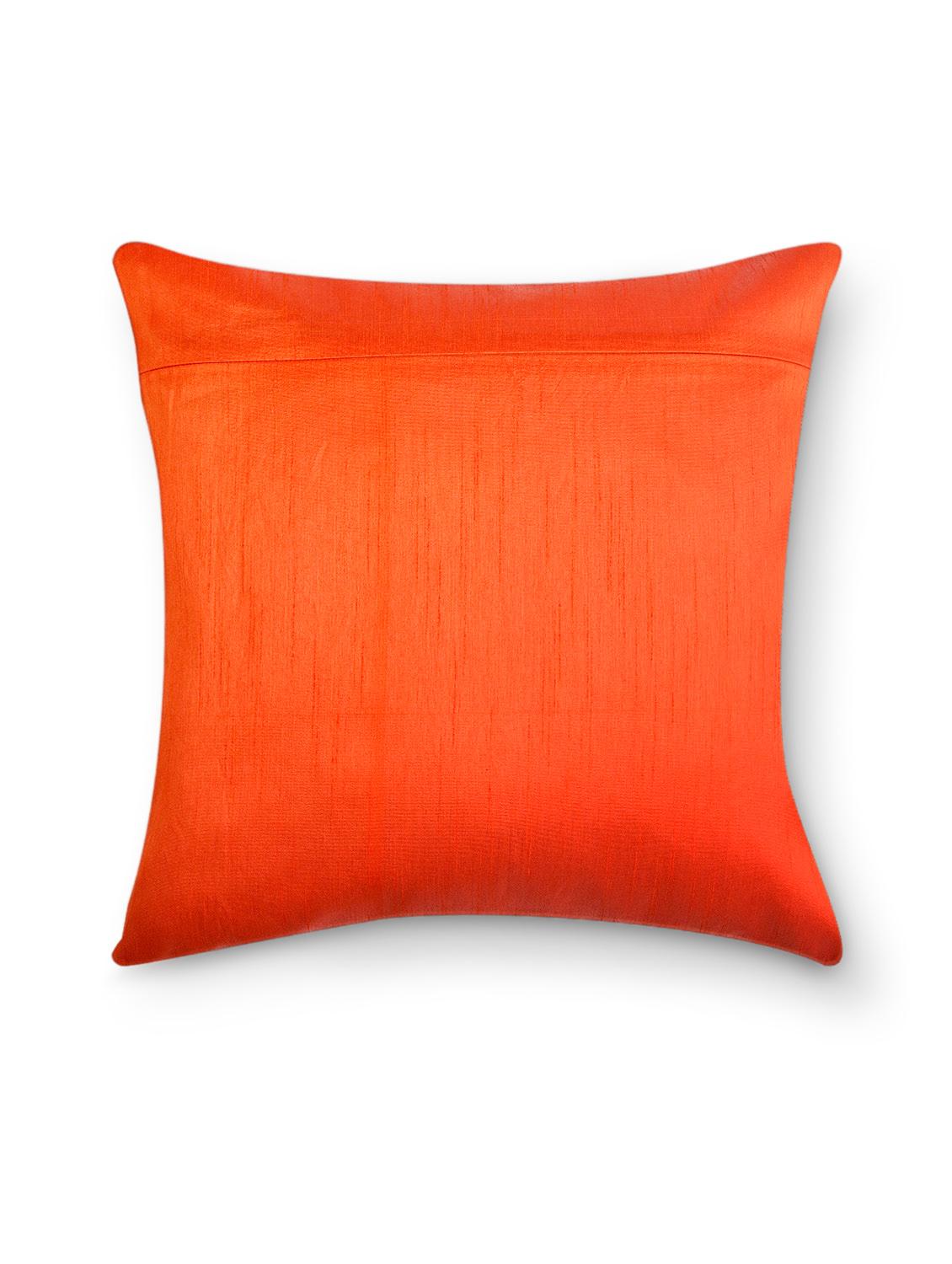 red embroidered cushion cover - 9573581 - Zoom Image - 3