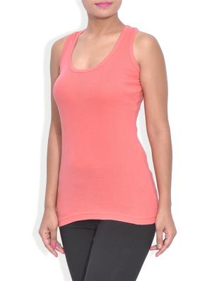 solid peach cotton tank top - 9583711 - Standard Image - 2