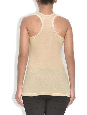 solid beige cotton tank top - 9583714 - Standard Image - 3