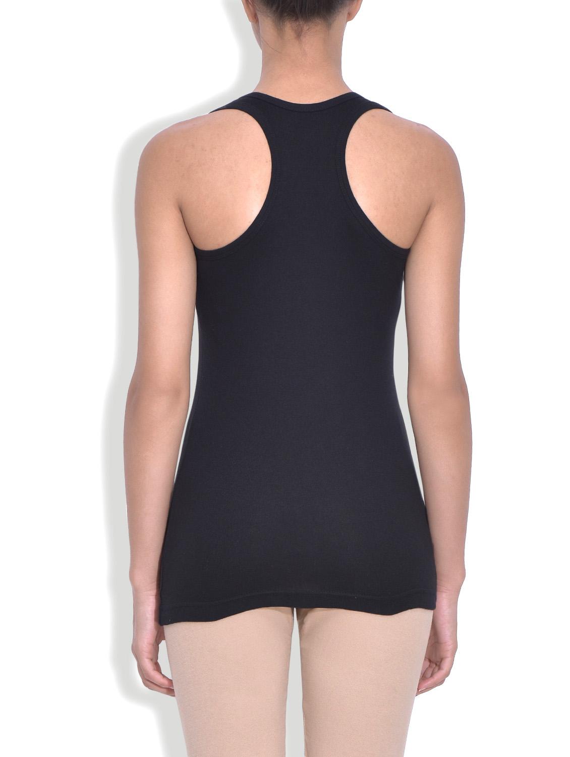 solid black cotton tank top - 9583720 - Zoom Image - 3