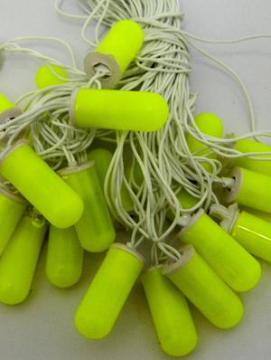 fluorescent yellow capsule shaped string light - 9589197 - Standard Image - 2