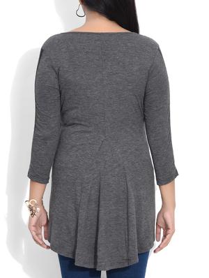grey heels printed cotton top - 9590439 - Standard Image - 3
