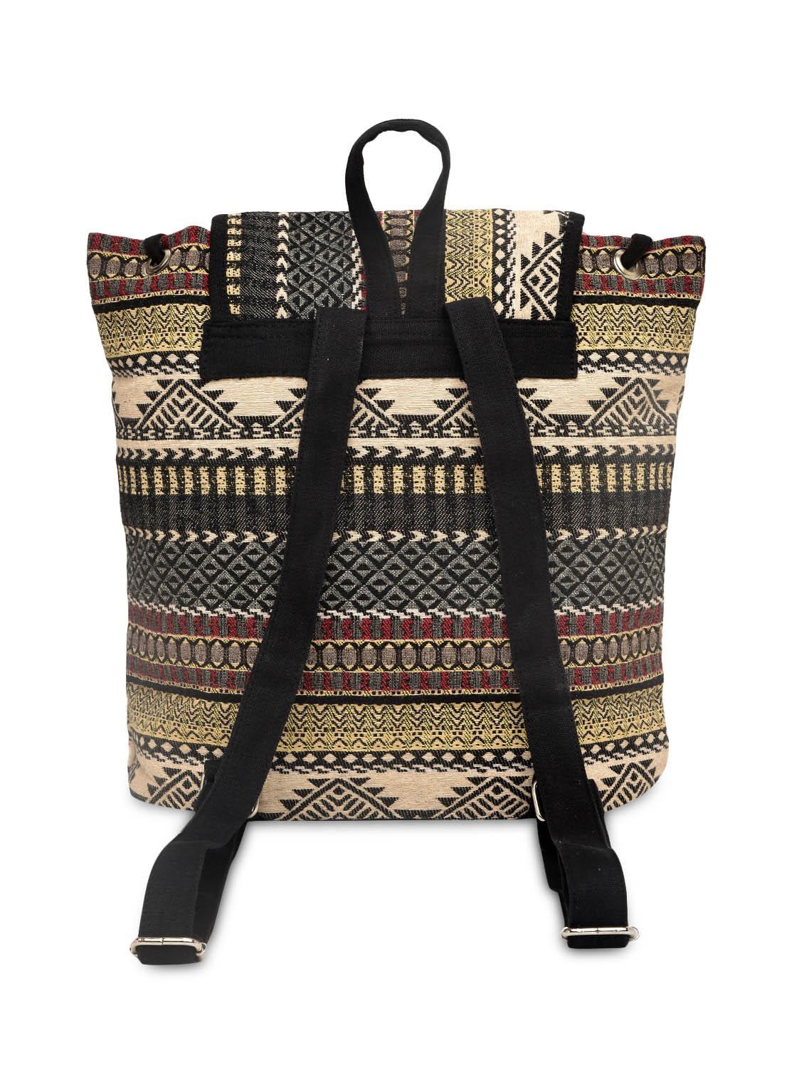 multicolored abstract canvas backpack - 9591664 - Zoom Image - 3