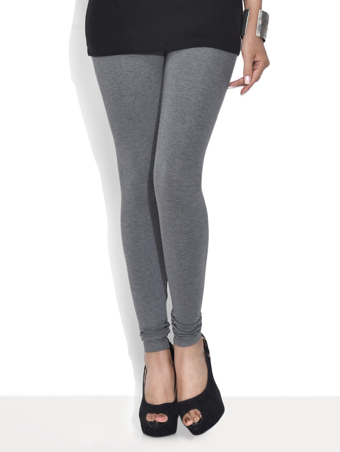 Grey Viscose Ankle Leggings - 9592346 - Zoom Image - 1