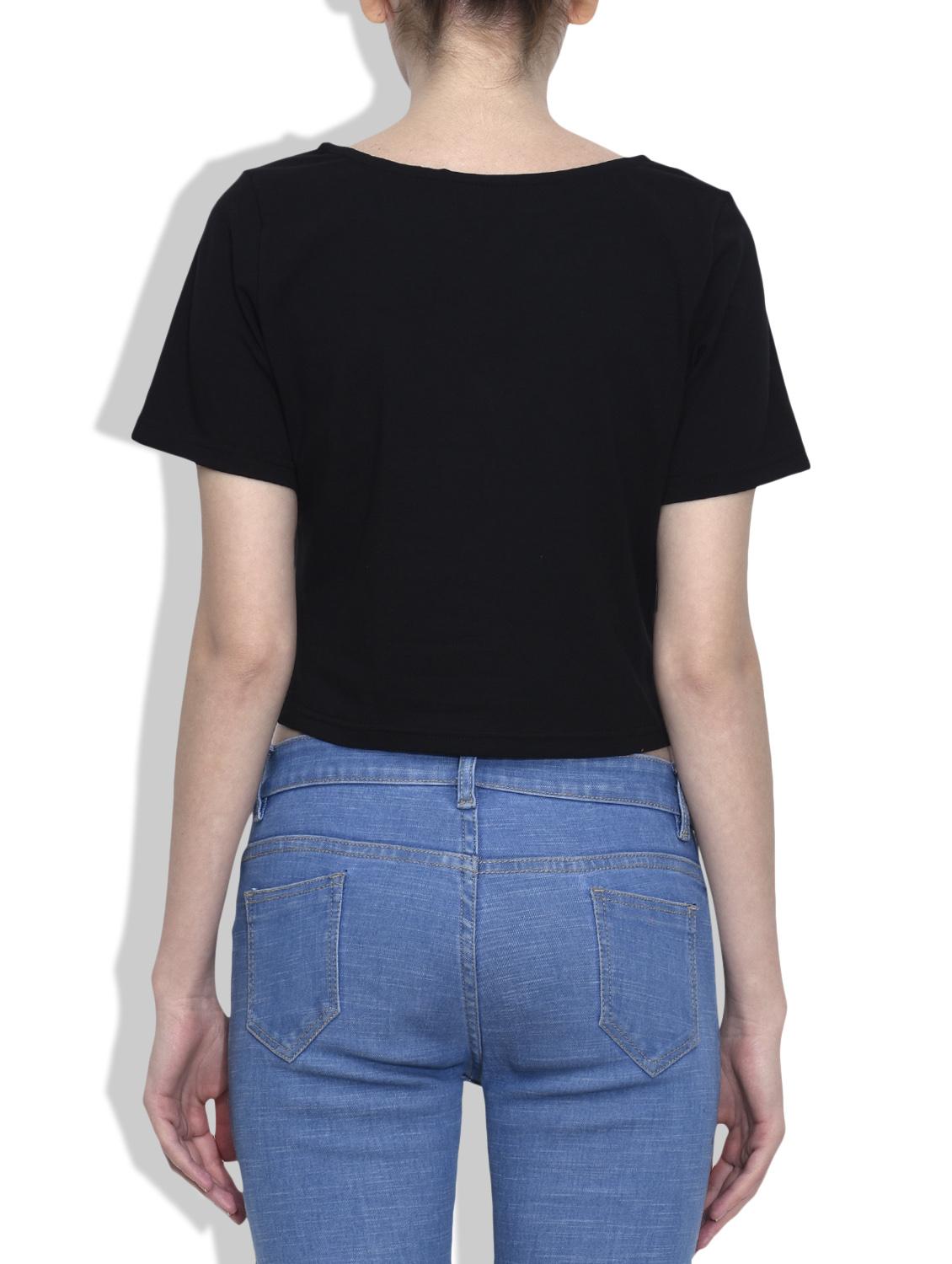 short sleeved crop tee - 9592978 - Zoom Image - 3