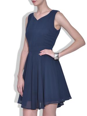 keyhole back flared dress - 9592996 - Standard Image - 2