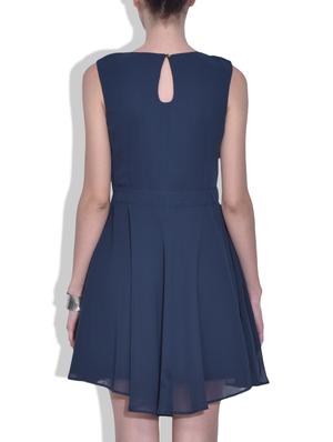 keyhole back flared dress - 9592996 - Standard Image - 3