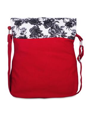 red floral printed canvas sling bag - 9594062 - Standard Image - 2