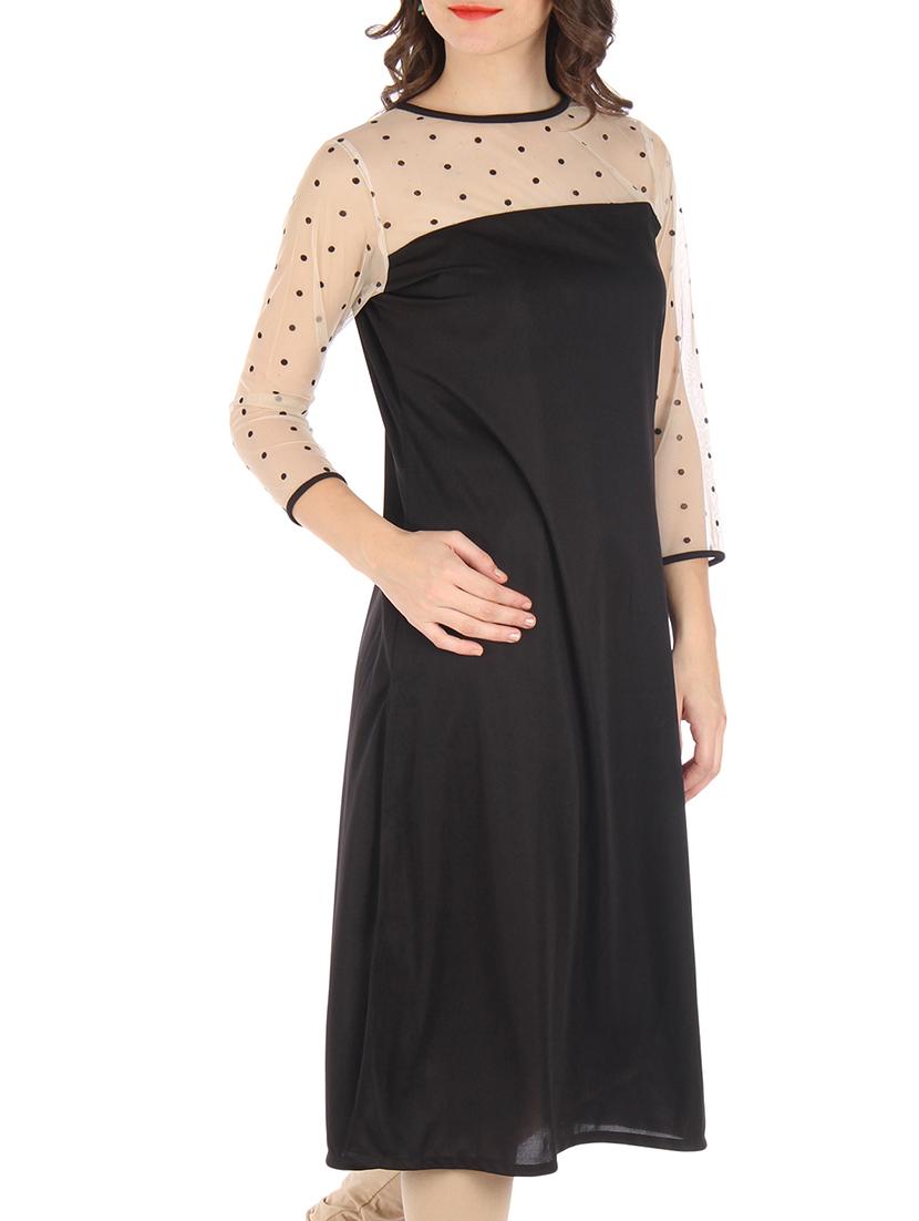 black rayon viscose printed kurti - 9595791 - Zoom Image - 2