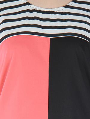 black and pink rayon viscose kurti - 9595792 - Standard Image - 4