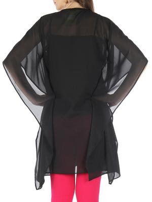 black georgette sequined kaftan - 9595810 - Standard Image - 3