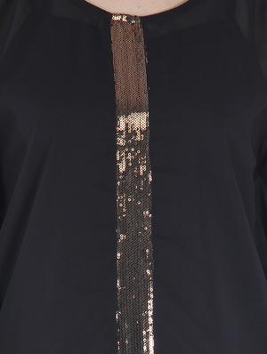 black georgette sequined kaftan - 9595810 - Standard Image - 4