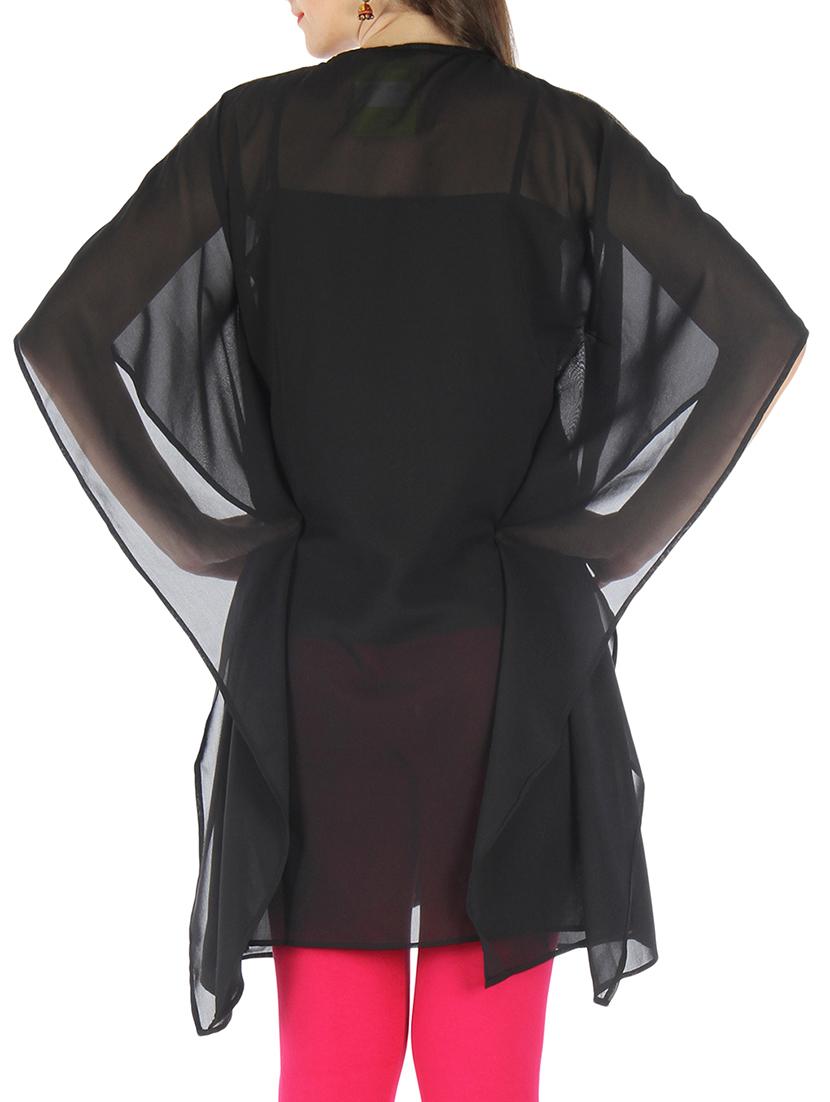 black georgette sequined kaftan - 9595810 - Zoom Image - 3