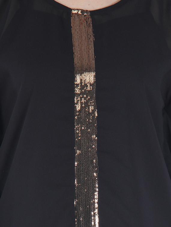 black georgette sequined kaftan - 9595810 - Zoom Image - 4