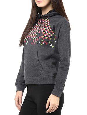 hooded sweatshirt in charcoal color with pigment print - 9605037 - Standard Image - 2