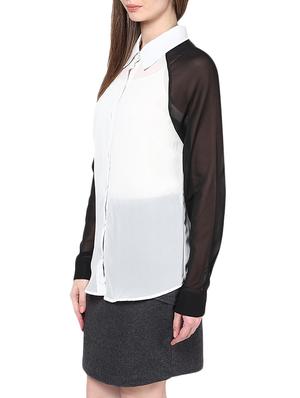 polyester color block sheer shirt - 960509 - Standard Image - 2
