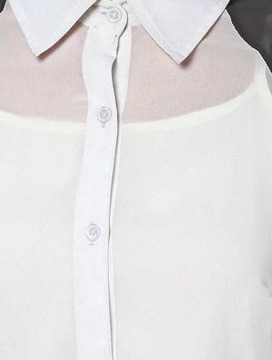 polyester color block sheer shirt - 960509 - Standard Image - 4