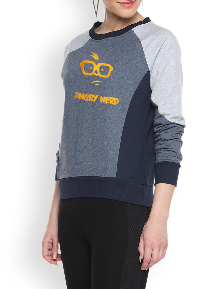 color block printed sweatshirt - 9606444 - Zoom Image - 1