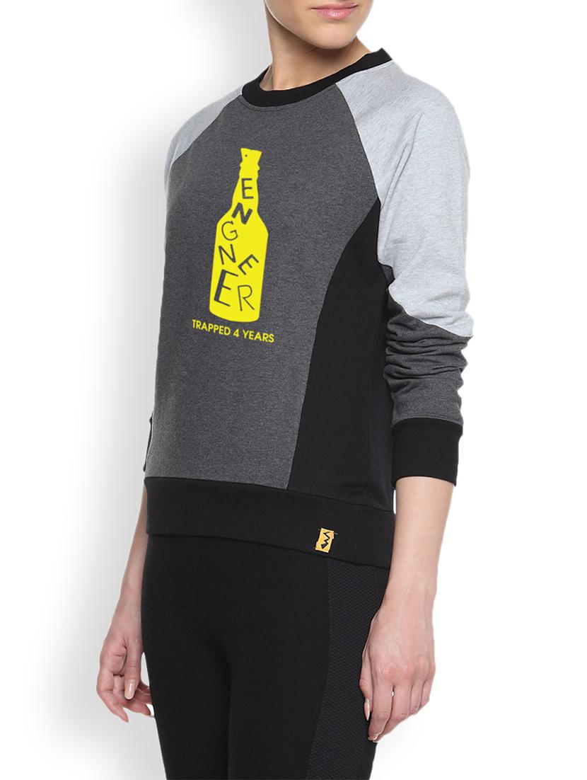 charcoal printed sweatshirt - 9606479 - Zoom Image - 1