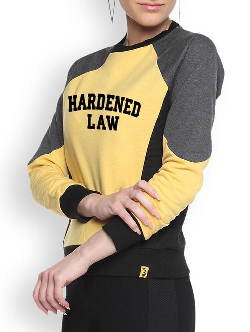 yellow printed cotton sweatshirt - 9606505 - Standard Image - 1