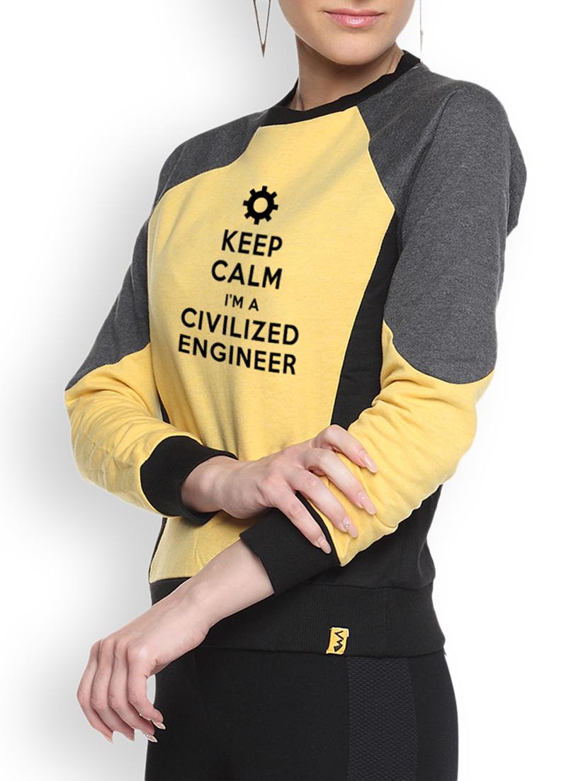 yellow printed sweatshirt - 9606545 - Zoom Image - 1