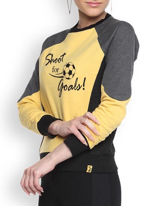 color block printed sweatshirt - 9606633 - Standard Image - 1