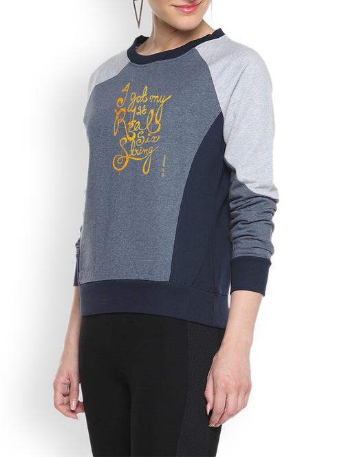 color block printed sweatshirt - 9606648 - Standard Image - 1