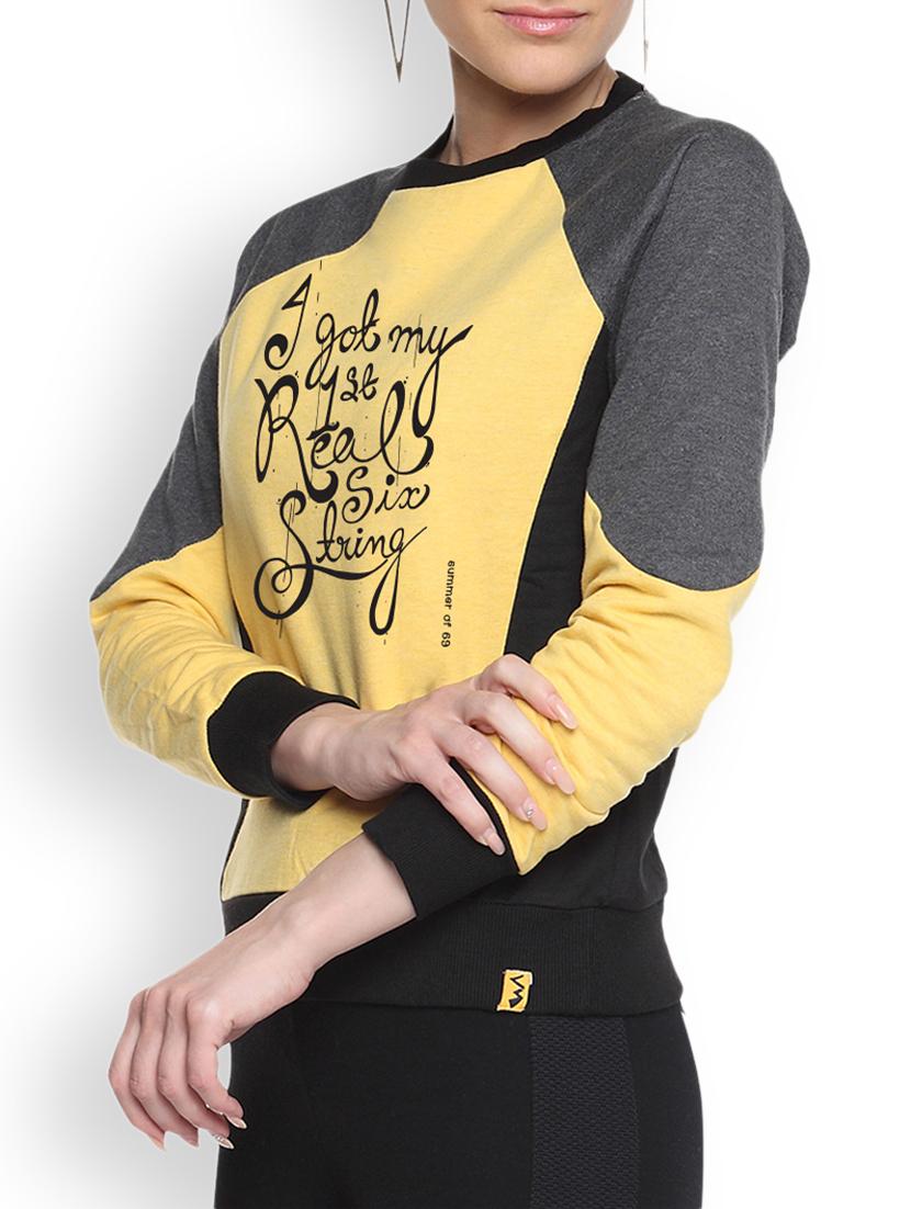 yellow printed sweatshirt - 9606654 - Zoom Image - 1