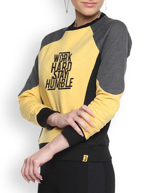 yellow printed sweatshirt - 9606703 - Standard Image - 1