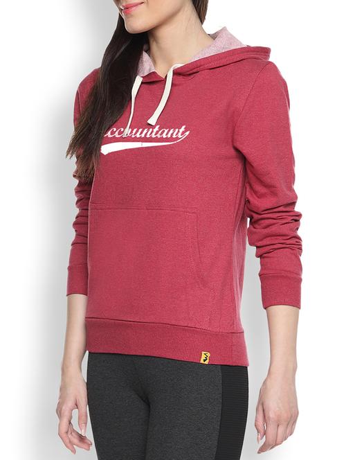 printed maroon sweatshirt - 9606739 - Standard Image - 1