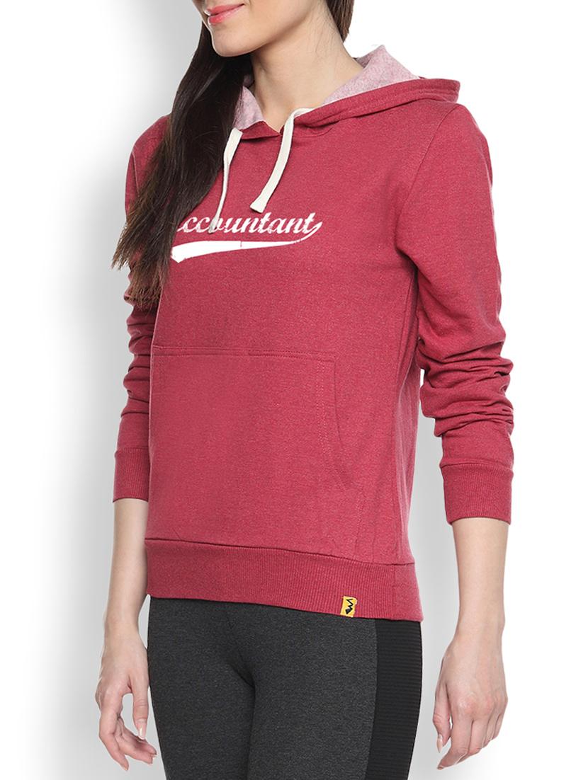 printed maroon sweatshirt - 9606739 - Zoom Image - 1